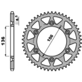 PBR Sherco Bakdrev Alu Sølv