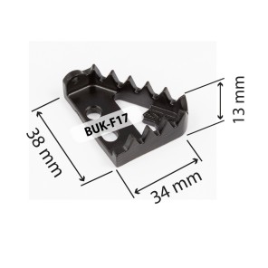 S3 Bremsepedal Tupp Sort (Rett Flate)