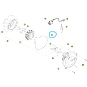 Beta Svinghjul Deksel Pakning 16->