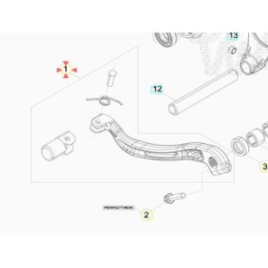 Beta Gir Pedal RR 2/4T 10-> Sort
