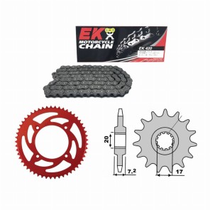 PBR Beta 50 SM Drev & Kjede Kit 420 Track/Sport/Std (Z60-Z11-138)