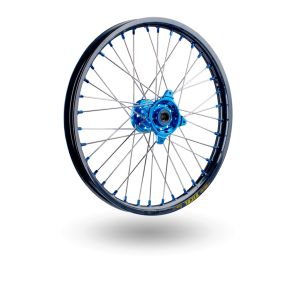 Sherco Framfelg Factory Excel (Blått Nav - Sort Felgring - Blå Eikenippler)