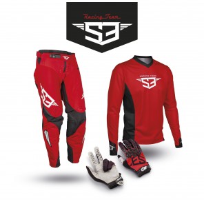 S3 Kjøre Sett Enduro Collection Rød (Bukse, Trøye & Hansker)