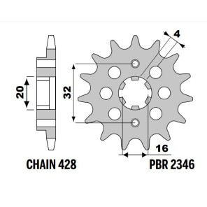 Beta Fordrev 125 LC 14T 428 21->