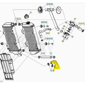 Beta Vannslange Radiator - Vannpumpe RR 2T