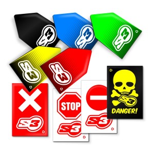 S3 Sekjsons Piler 50 stk 12x18cm Plastikk Sort